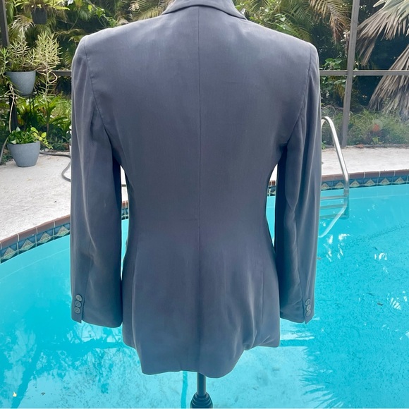 Giorgio Armani Borgonuovo 21 Women’s Y2K Single Breasted Jacket Slate | Size 10 - Picture 4 of 11